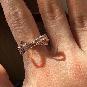 Kate Spade rose gold bow ring